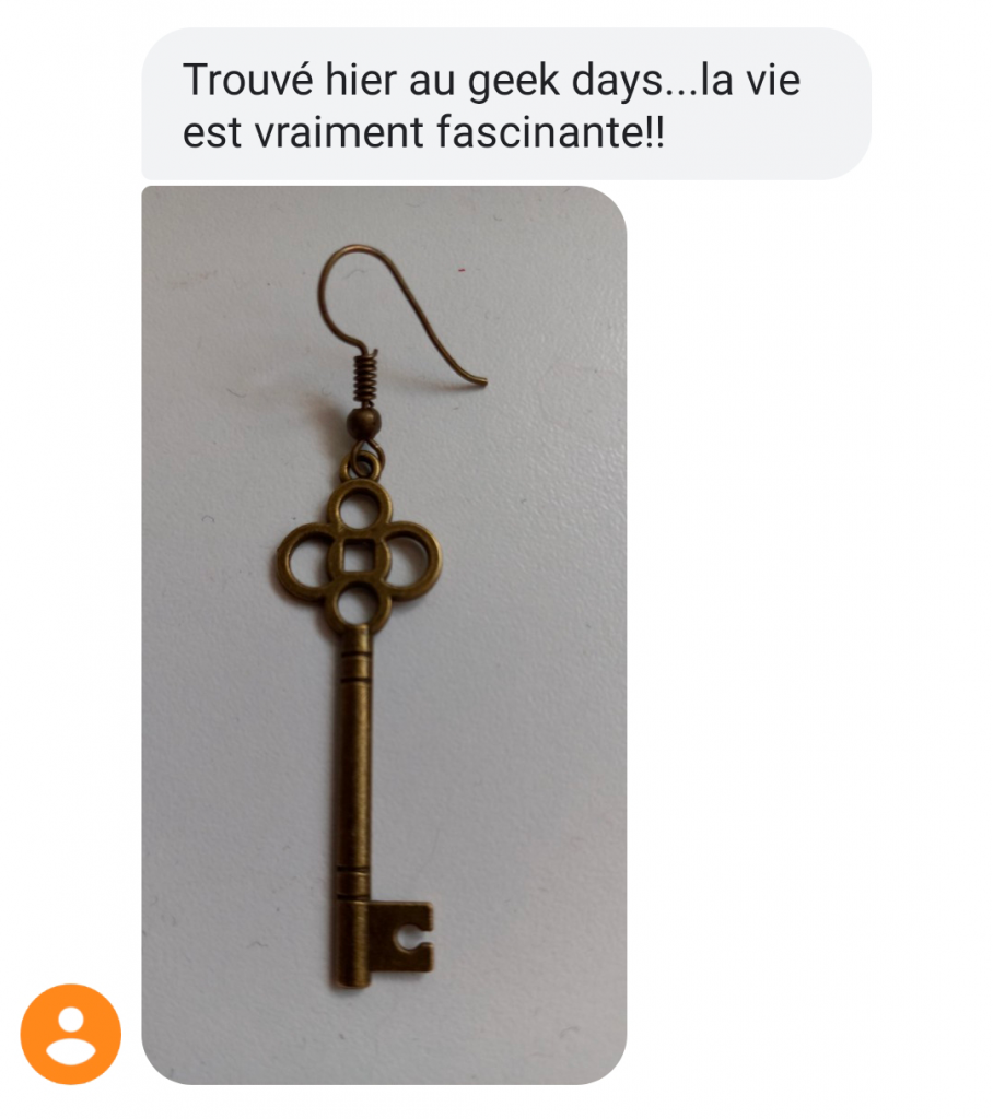 photographie d'un message indiquant que la clé a été trouvée !