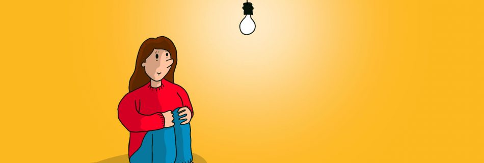 La personne qui avait une lumière allumée dans la tête